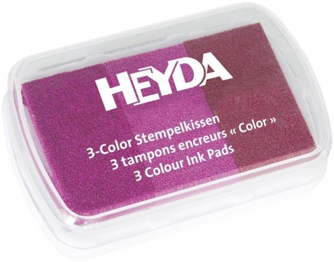 Papierenský tovar HEYDA Razítkovací polštářek - 3 odstíny růžové HEYDA