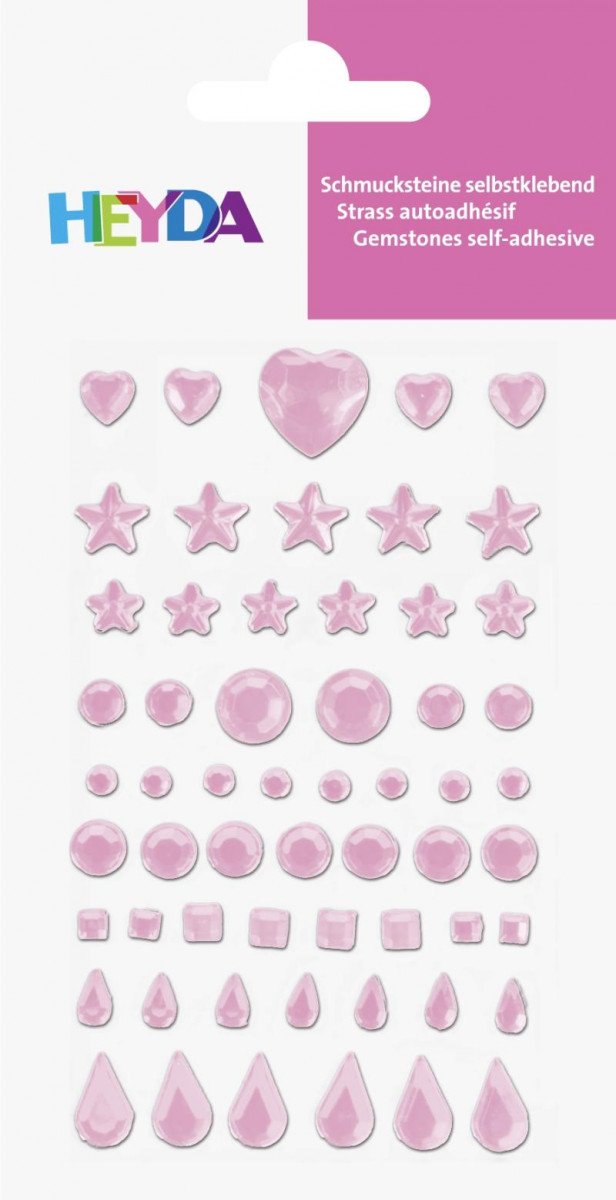Könyv HEYDA dekorační smolepicí kamínky - světle růžové 