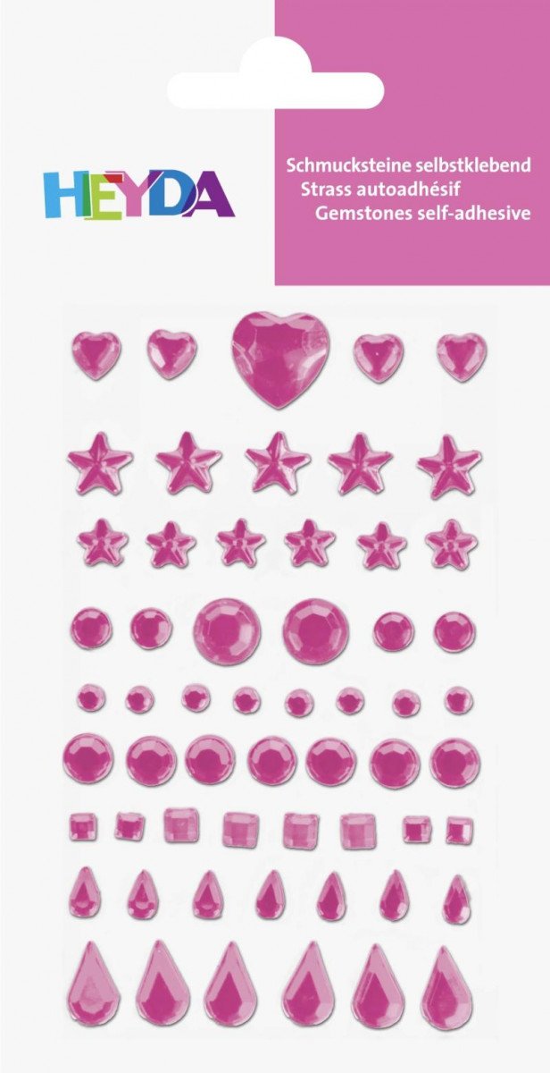 Könyv HEYDA dekorační smolepicí kamínky - růžové 