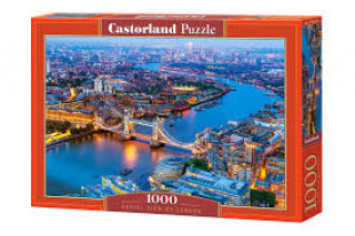 Książka Puzzle 1000 Widok z lotu ptaka na Londyn C-104291-2 