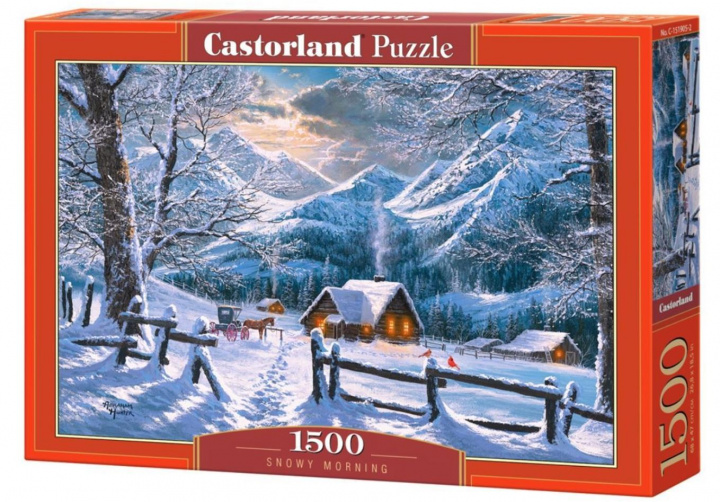 Kniha Puzzle 1500 Śnieżny poranek C-151905-2 