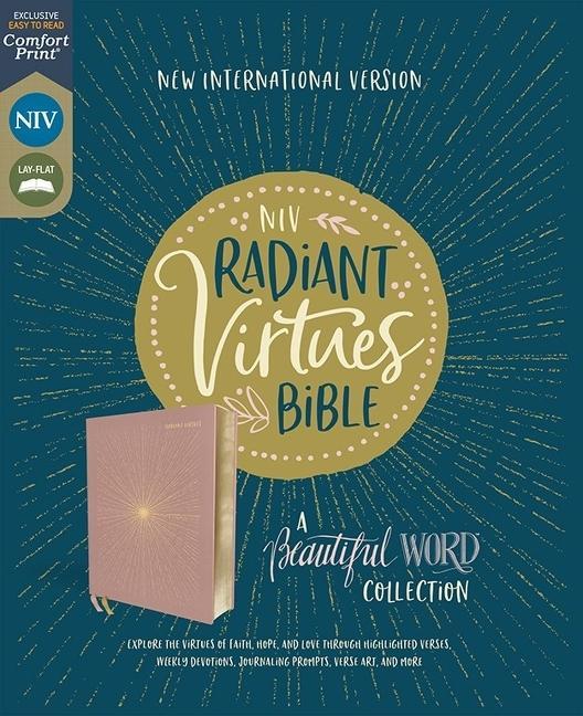 Kniha NIV, Radiant Virtues Bible: A Beautiful Word Collection, Cloth over Board, Pink, Red Letter, Comfort Print 