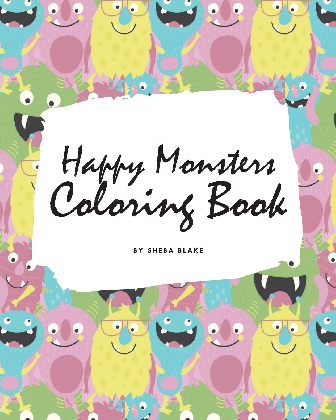 Книга Happy Monsters Coloring Book for Children (8x10 Coloring Book / Activity Book) 