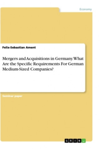 Buch Mergers and Acquisitions in Germany. What Are the Specific Requirements For German Medium-Sized Companies? Felix-Sebastian Ament