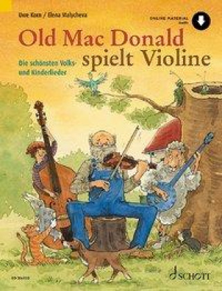 Carte Old Mac Donald spielt Violine 