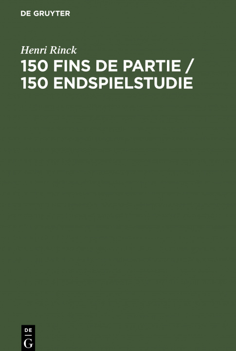 Kniha 150 Fins de Partie / 150 Endspielstudie 