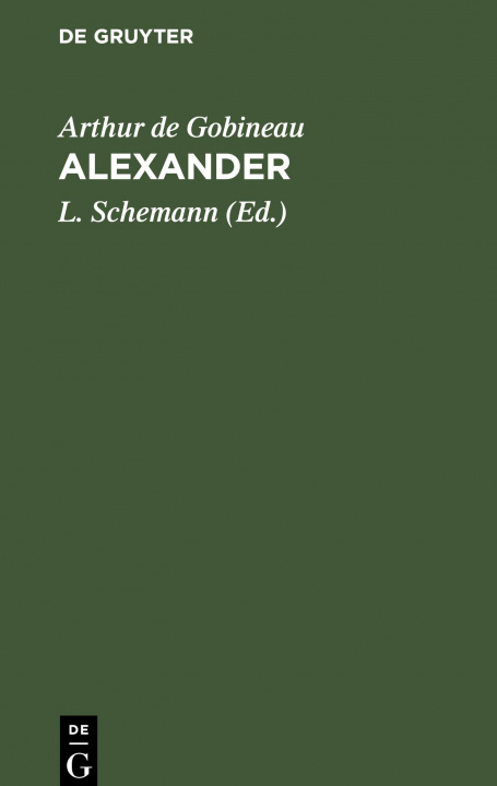 Knjiga Alexander Arthur De Gobineau