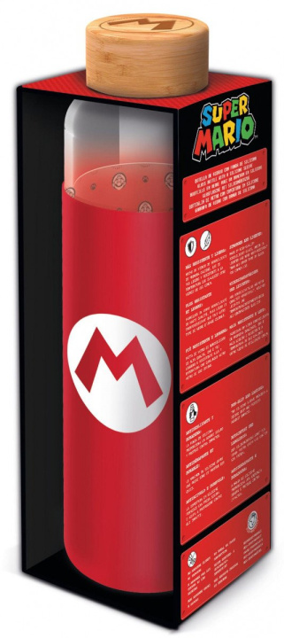Book Skleněná láhev s návlekem Super Mario 585 ml 