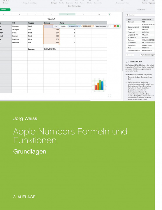 Kniha Apple Numbers Formeln und Funktionen 