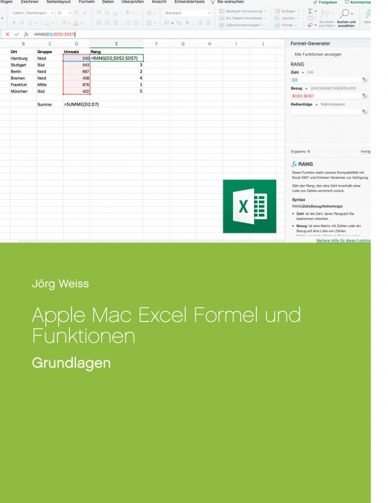 Kniha Apple Mac Excel Formel und Funktionen 