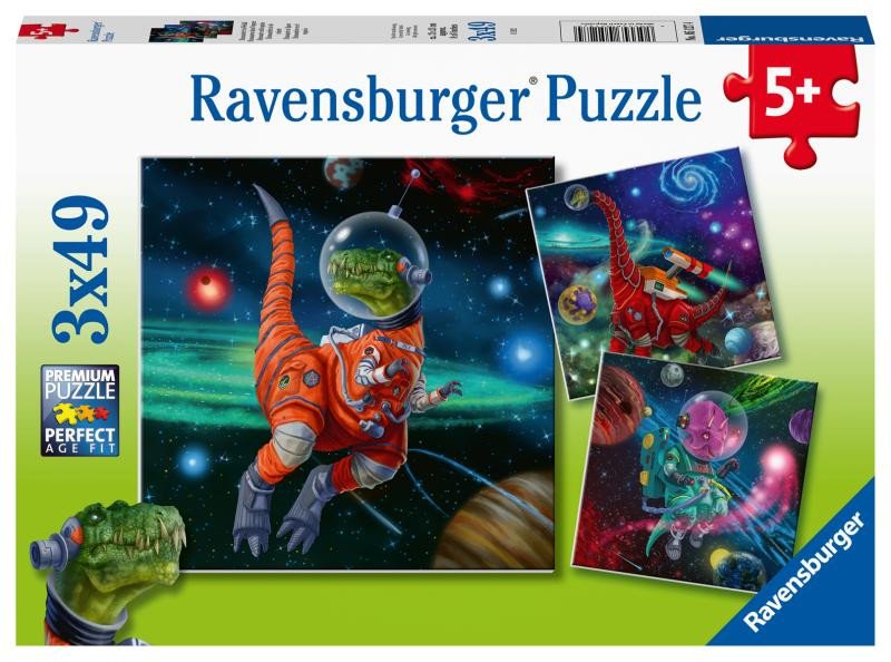 Game/Toy Ravensburger Puzzle - Dinosauří svět 3 x 49 dílků 