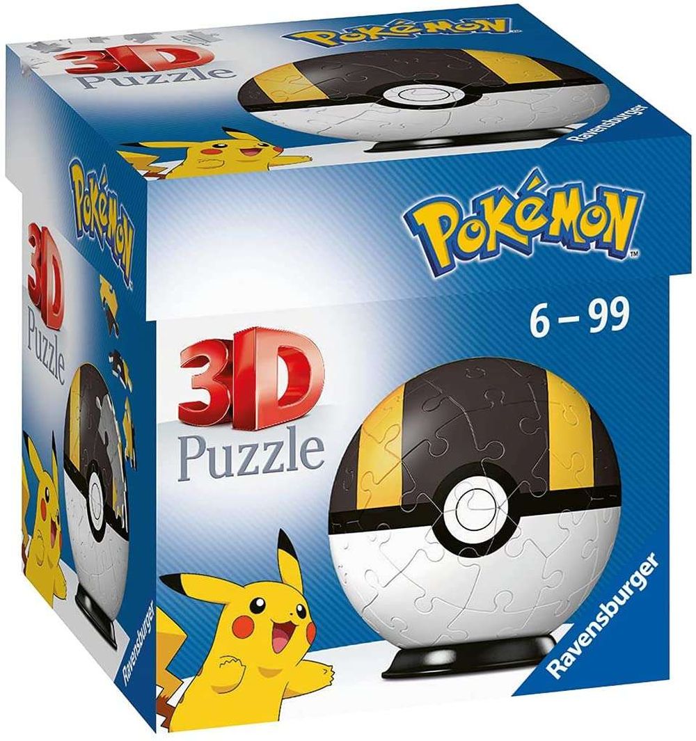 Joc / Jucărie Ravensburger 3D Puzzle-Ball - Pokémon Motiv 3 / 54 dílků 