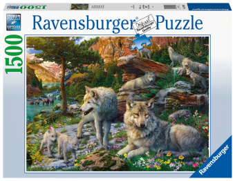 Játék Ravensburger Puzzle - Jarní vlci 1500 dílků 