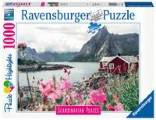 Játék Ravensburger Puzzle Skandinávie - Lofoty, Norsko 1000 dílků 