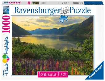 Hra/Hračka Ravensburger Puzzle Skandinávie - Fjord v Norsku 1000 dílků 