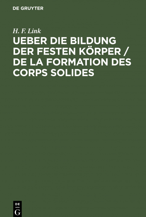 Carte Ueber Die Bildung Der Festen Koerper / de la Formation Des Corps Solides 