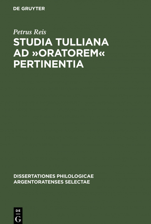 Kniha Studia Tulliana Ad "Oratorem" Pertinentia 