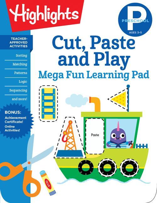 Könyv Preschool Cut, Paste, and Play Mega Fun Learning Pad 