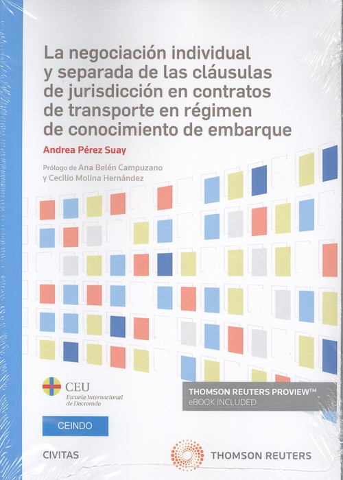 Kniha NEGOCIACION INDIVIDUAL Y SEPARADA DE CLAUSULAS DE JURISDICC ANDREA PEREZ SUAY