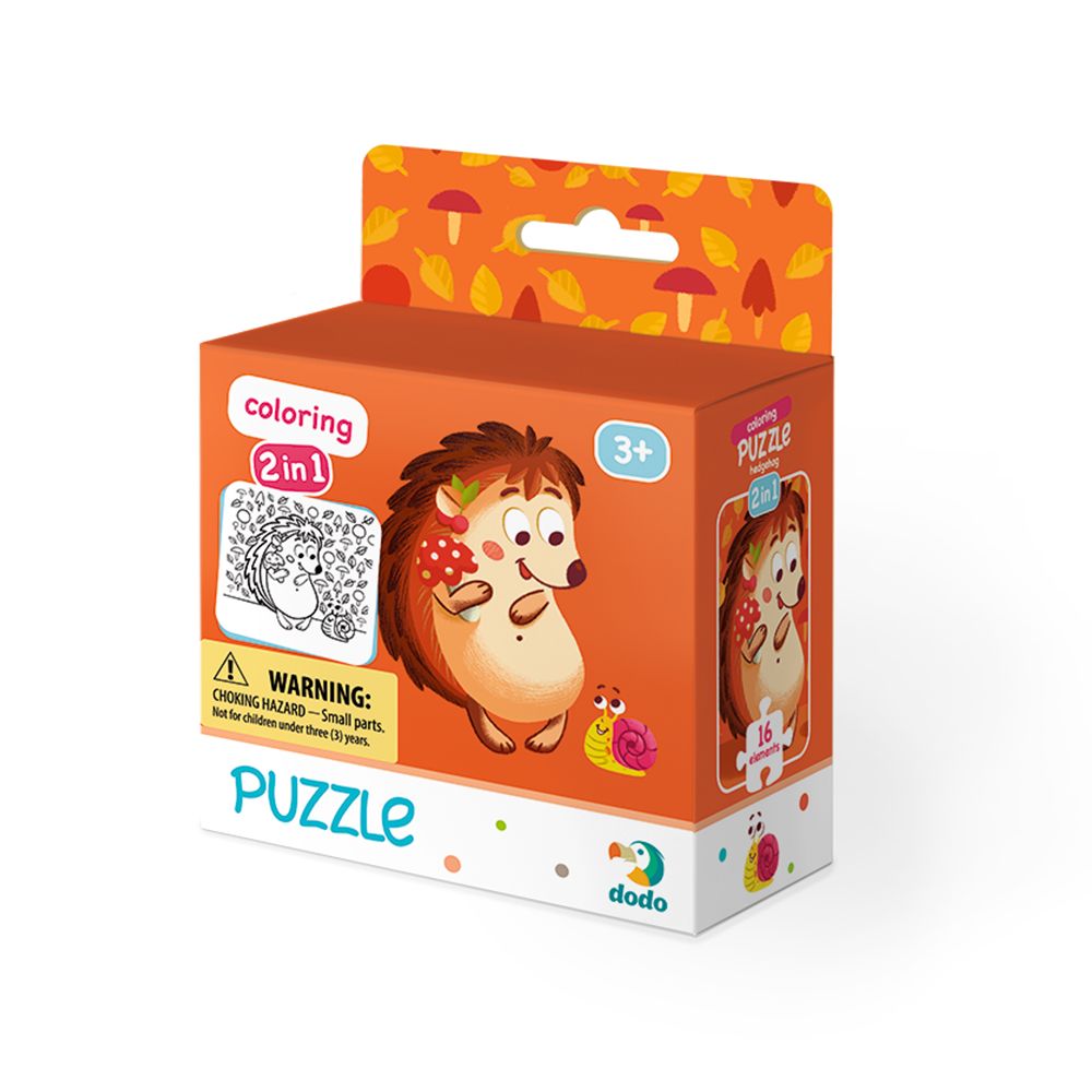 Game/Toy Puzzle 16 z kolorowanką Jeżyk DOP300119 