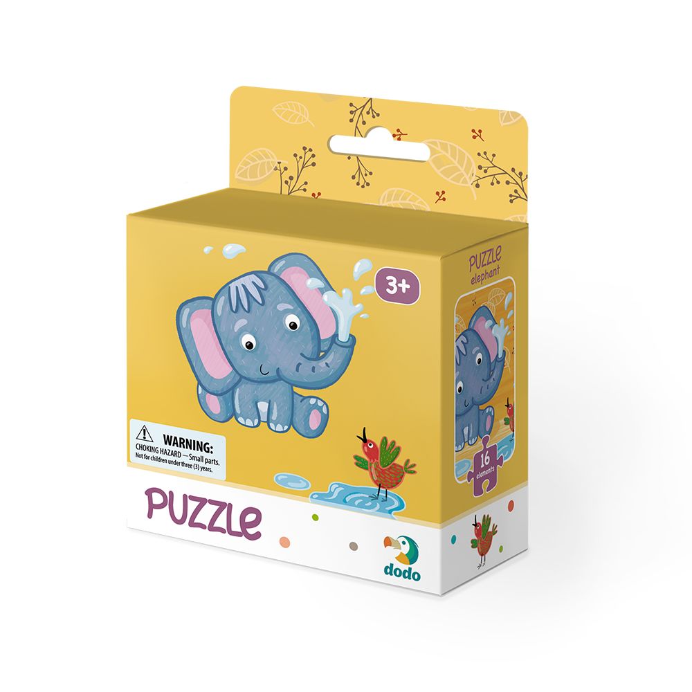 Hra/Hračka Puzzle Slon 16 dílků 