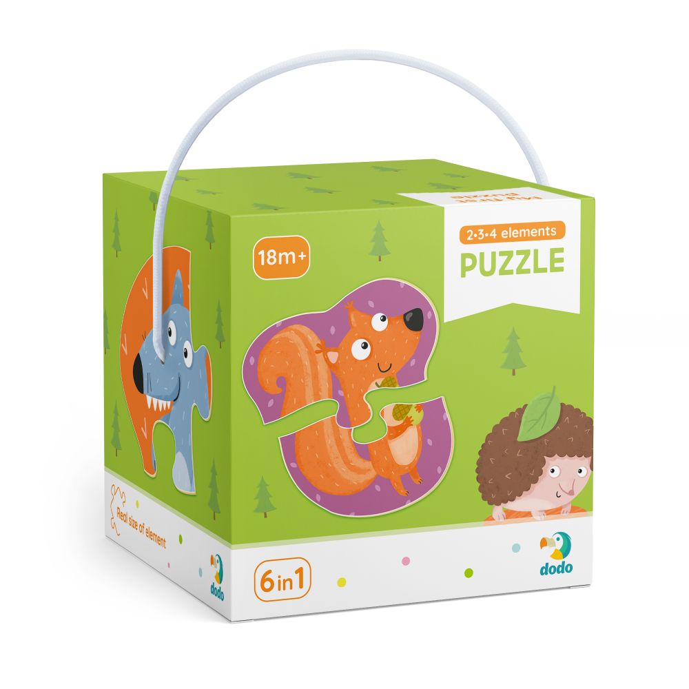 Hra/Hračka Puzzle 6w1 (2,3,4) Leśne zwierzęta DOP300195 