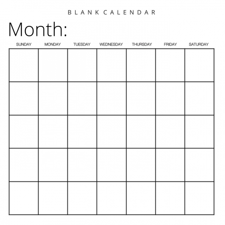 Carte Blank Calendar 