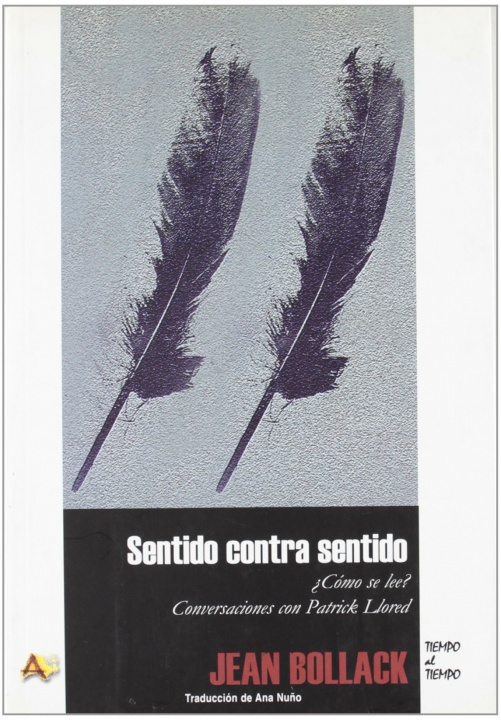 Book Sentido contra sentido JEAN BOLLACK