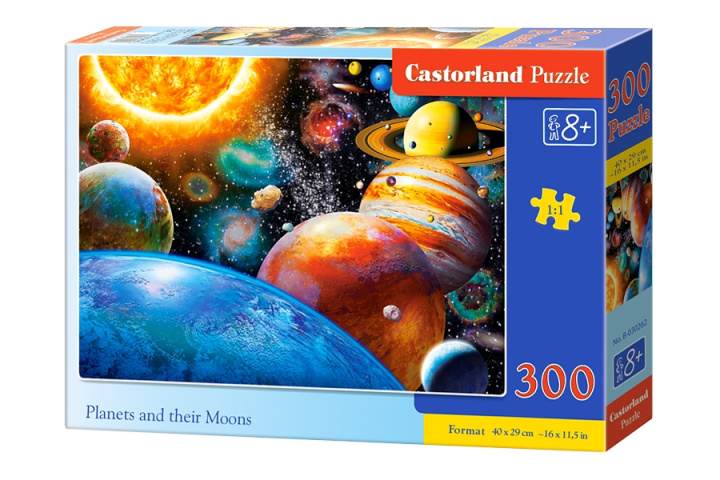 Carte Puzzle 300 Planety i ich księżyce B-030262 