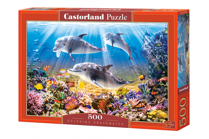 Książka Puzzle 500 Podwodne delfiny B-52547 