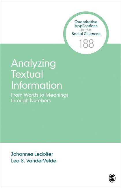 Knjiga Analyzing Textual Information Lea S. Vandervelde