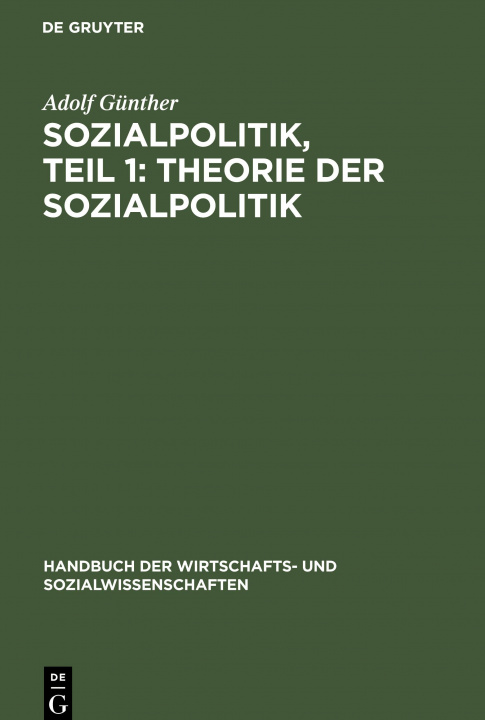 Carte Sozialpolitik, Teil 1: Theorie Der Sozialpolitik 