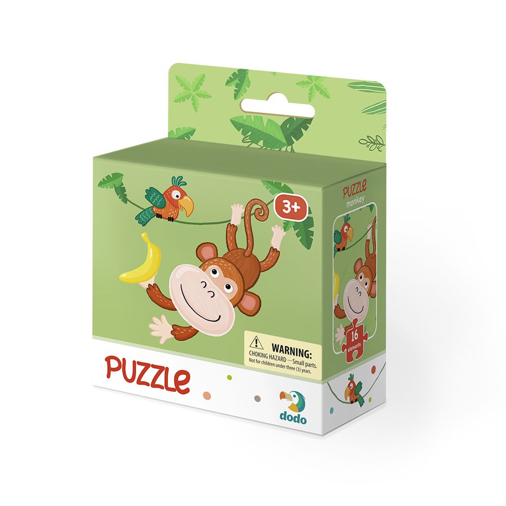 Gra/Zabawka Puzzle Opička 16 dílků 