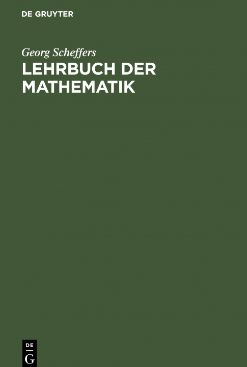 Книга Lehrbuch Der Mathematik Georg Scheffers