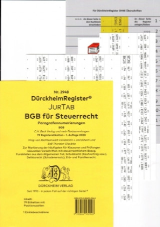Knjiga DürckheimRegister® BGB im Steuerrecht , Gesetze und §§ , ohne Stichworte Thorsten Glaubitz