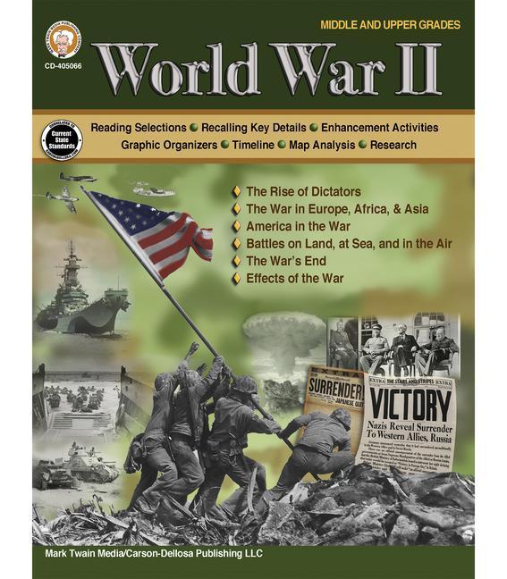 Kniha World War II Workbook, Grades 6 - 12 