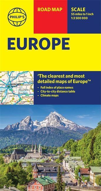 Tiskovina Philip's Europe Road Map Philip's Maps