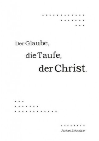 Carte Glaube, die Taufe, der Christ 