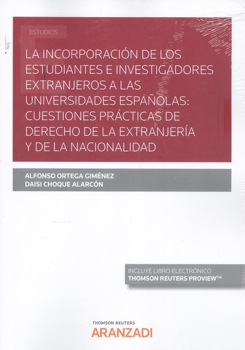Kniha INCORPORACION DE ESTUDIANTES E INVESTIGADORES EXTRANJEROS ALFONSO ORTEGA GIMENEZ