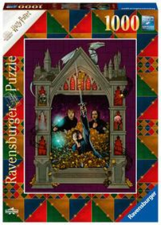 Gra/Zabawka Ravensburger Puzzle Harry Potter - Trezor v Gringottovic bance 1000 dílků 