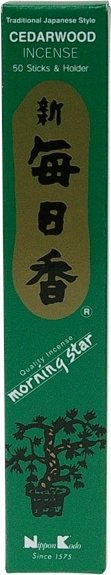 Carte Encens japonais - Cèdre - boîte de 50 sticks 