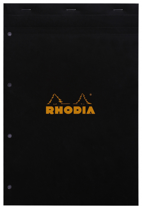 Hra/Hračka Bloc n°20 Rhodia noir A4+ perf. 4 t 80 F 5x5 - 202009C 