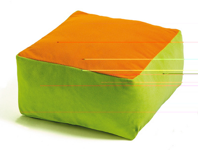Knjiga Coussin carré bicolore 