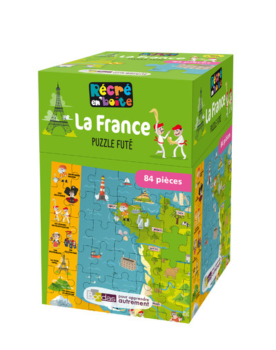 Joc / Jucărie Récré en'Boîte La France Puzzle futé 84 pièces dès 5 ans 