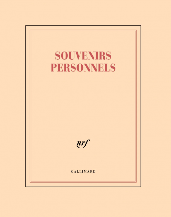 Kniha Cahier "Souvenirs personnels" (papeterie) 