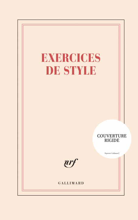 Könyv Grand carnet "Exercices de style" (papeterie) GALLIMARD