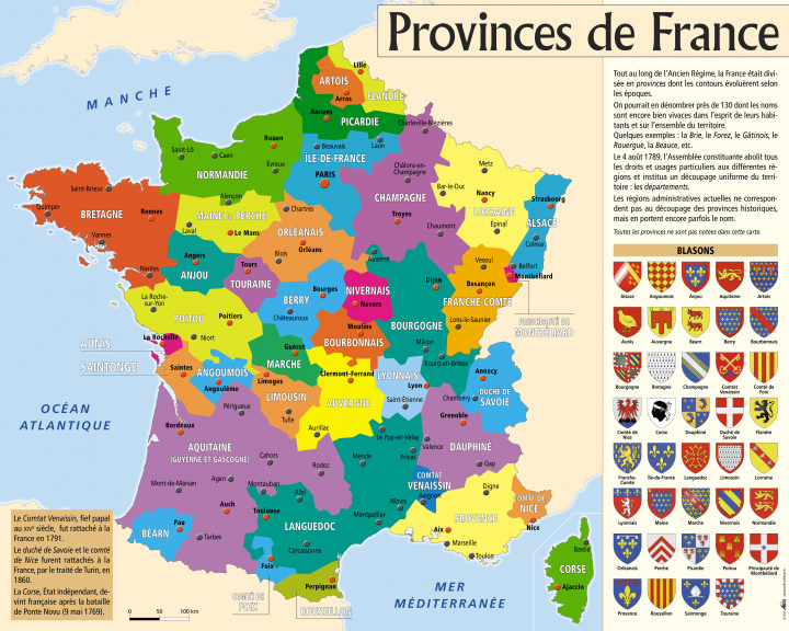 Nyomtatványok Provinces de France 