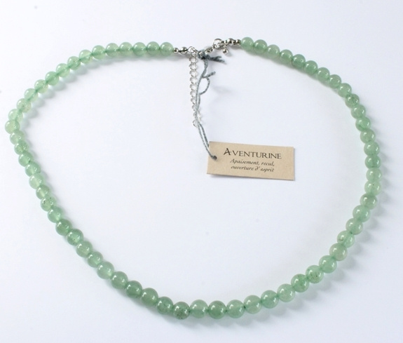 Book Collier Aventurine perles rondes 6 mm 