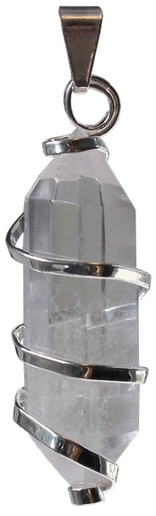 Knjiga Pendentif Cristal de Roche Pointe biterminée 