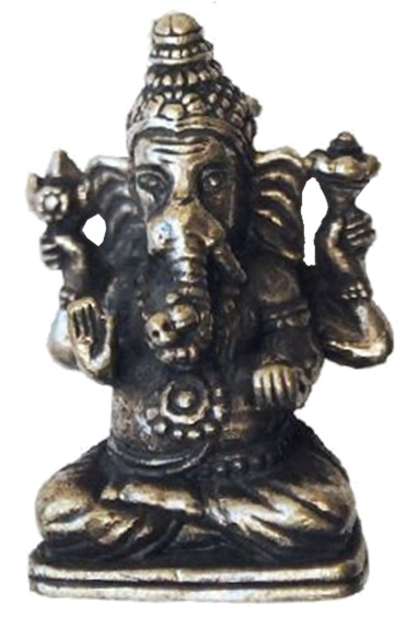 Knjiga Mini Statue Ganesh métal argenté 2 x 3 cm 